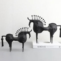 Black Stallion Metal Sculpture