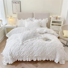 Belle Cotton Plush Ruffle Bedding | 4pcs Set