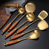 Chef's Choice Golden Kitchen Utensils | 6pcs Set