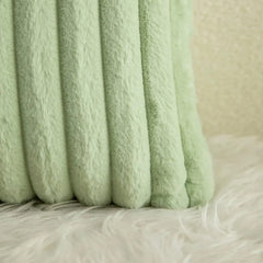 Green Fluffy Cushion Cover