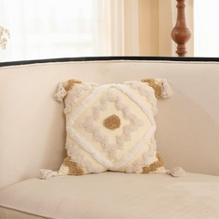 Bohemian Bliss Tufted Pillow Cover