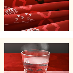 Festive Red Christmas Chenille Tablecloth