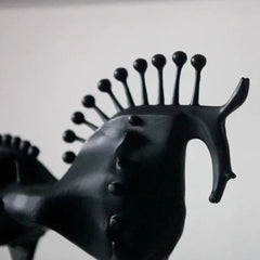 Black Stallion Metal Sculpture