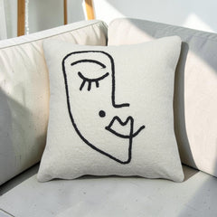 Abstract Face Artistic Cushion Cover