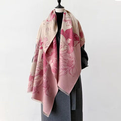 Fashion Bloom Reversible Floral Shawl