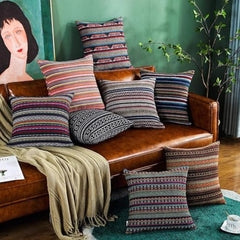 Ethnic Bohemian Geometric Cushion Cover