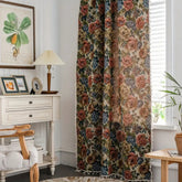 Heritage Rose Bloom Tassels Curtain