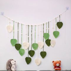 Leaf-Themed Macrame Wall Decor