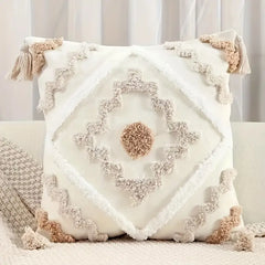 Bohemian Bliss Tufted Pillow Cover