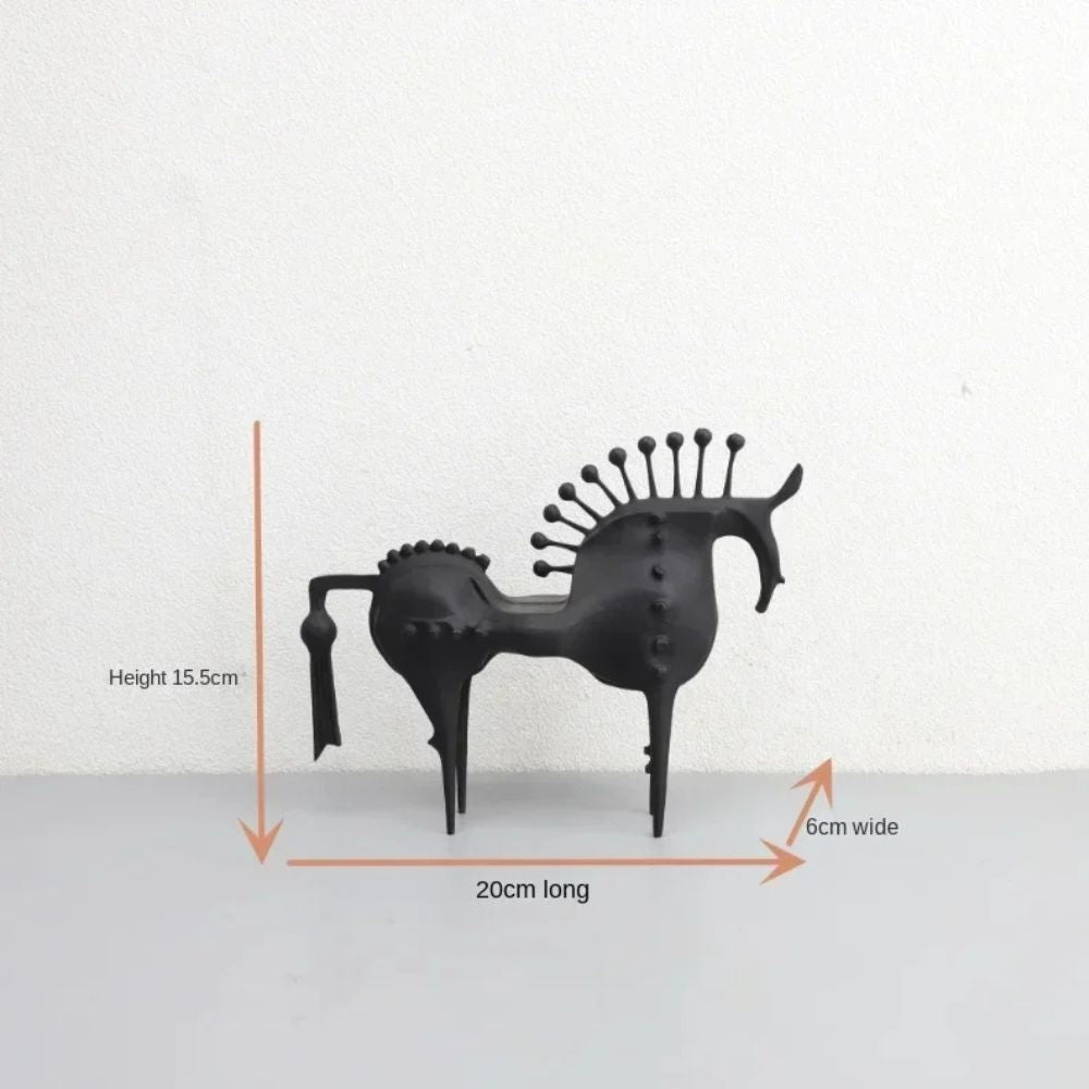 Black Stallion Metal Sculpture