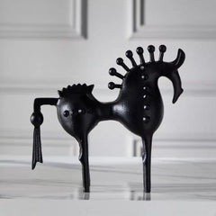 Black Stallion Metal Sculpture