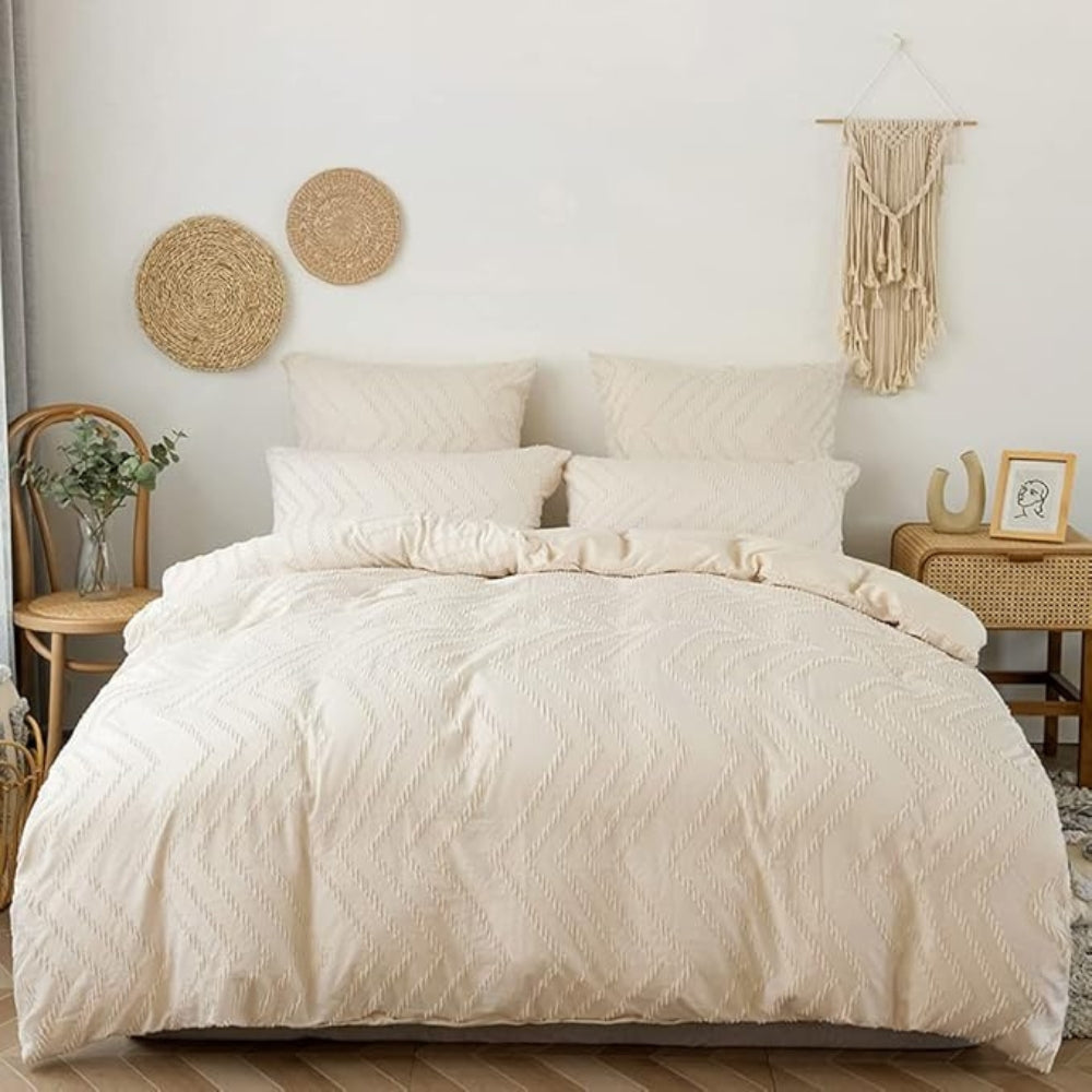 Chevron Plush Quilt Cover | 3pcs Set