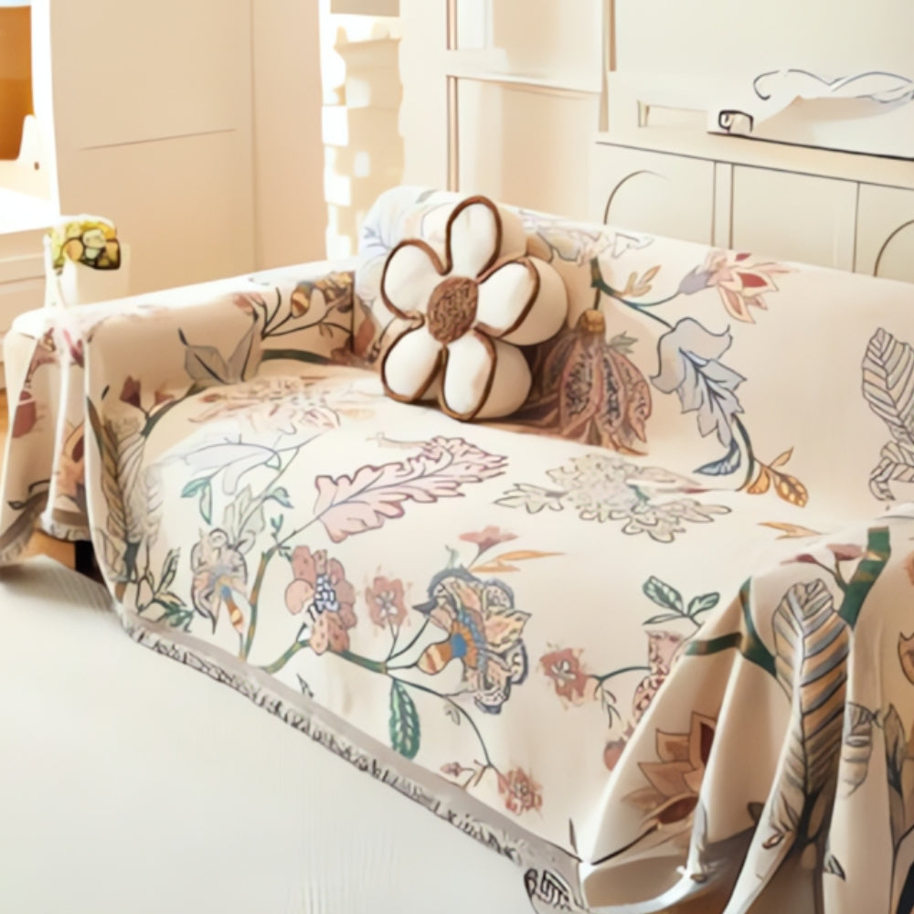 Amara Floral Reversible Sofa Cover