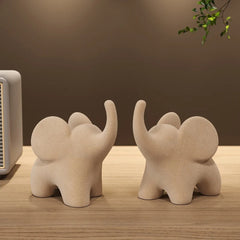 Eclectic Elephant Resin Figurines