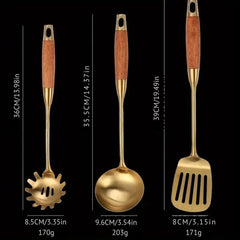 Chef's Choice Golden Kitchen Utensils | 6pcs Set