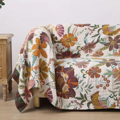 Charm Floral Cotton Blanket Throw