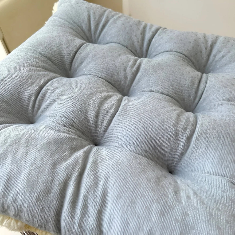 Fuzzy Checkered Fur Padded Cushion