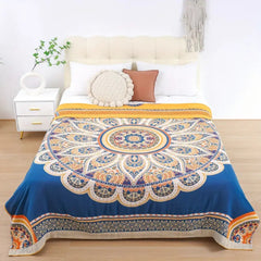Golden Lotus Comfort Reversible Cotton Blanket