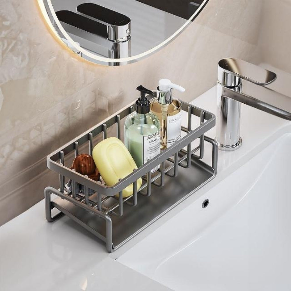 All-in-One Sponge Soap Cloth Self-Draining Rack