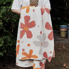 Alvian Floral Soft Knit Throw Blanket