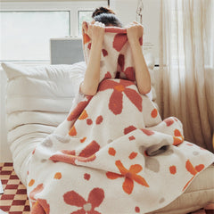 Alvian Floral Soft Knit Throw Blanket
