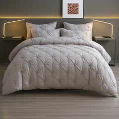 Amore Luxury Pinch Pleat Duvet Cover Set