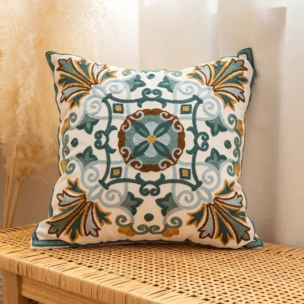 Aurae Embroidered Vintage Cushion Cover
