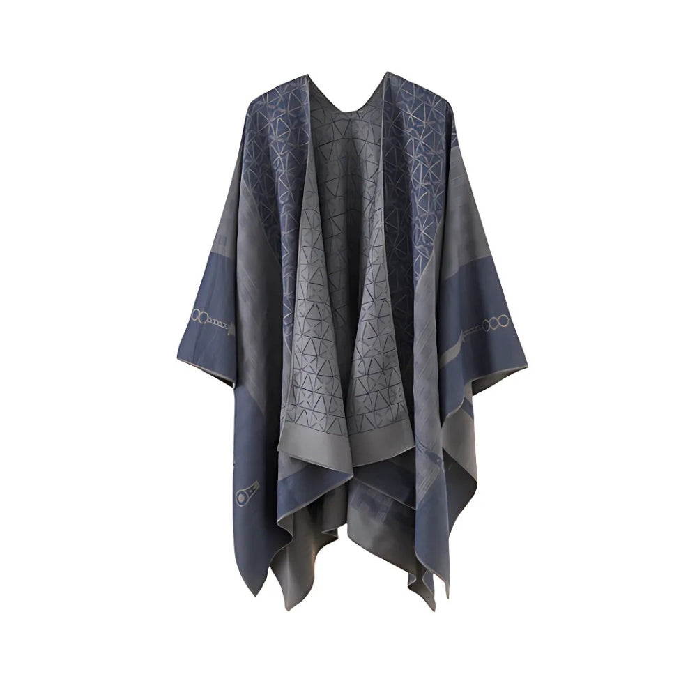 Auron Geometric Acrylic Poncho Shawl