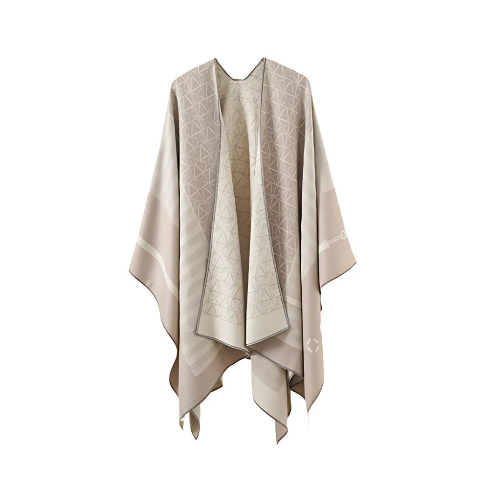 Auron Geometric Acrylic Poncho Shawl