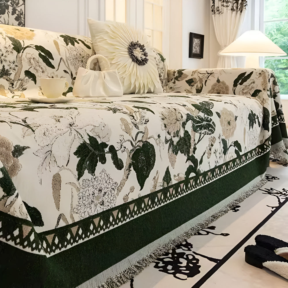 Autumn Vines Jacquard Sofa Cover