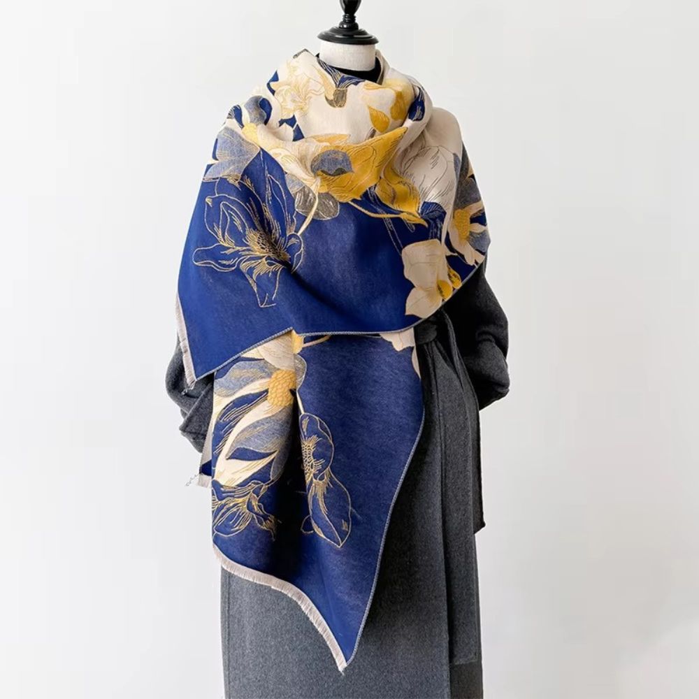Fashion Bloom Reversible Floral Shawl