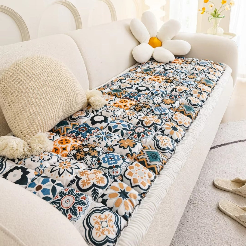 Bohemian Printed Quilted Sofa Cover