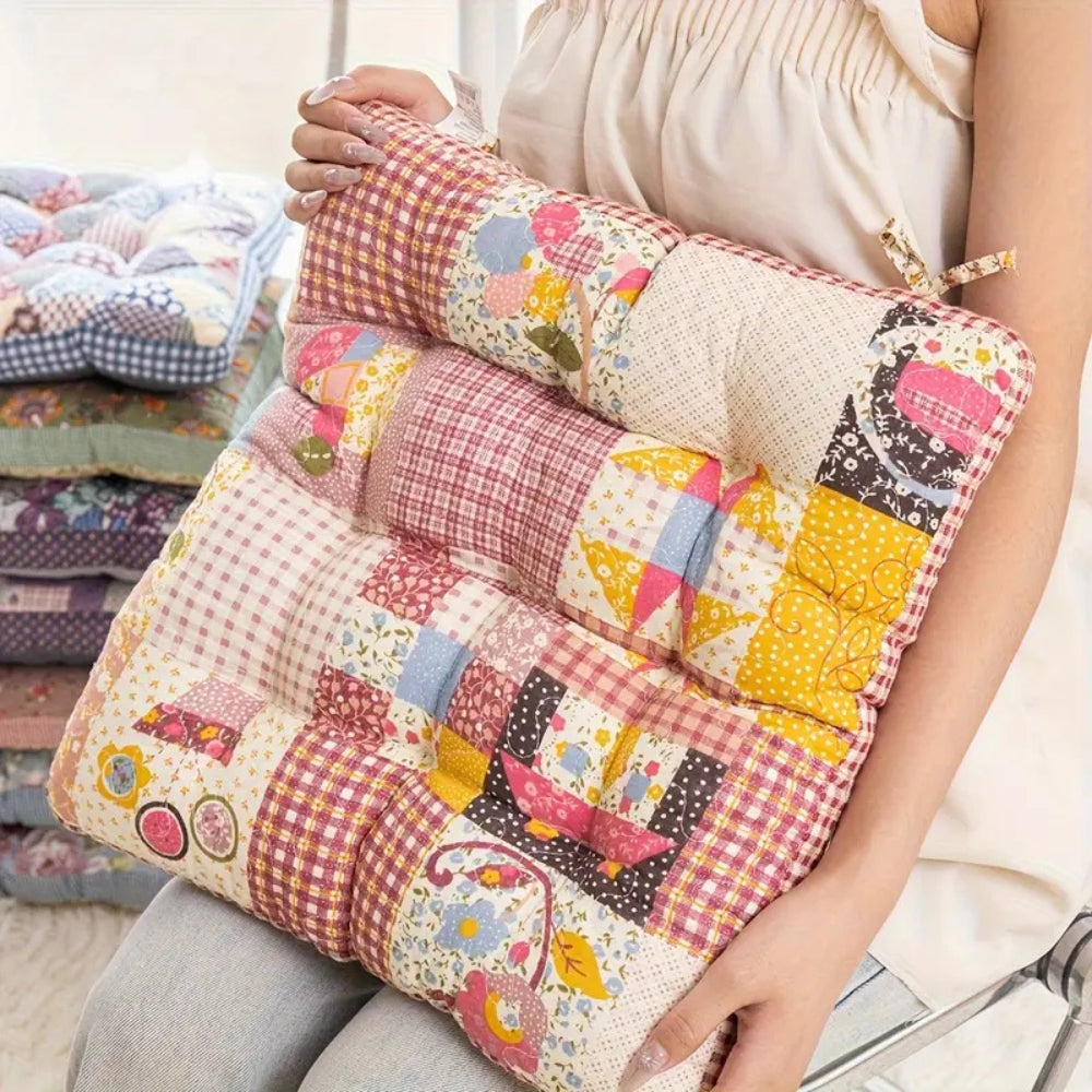 Boho Floral Thick Seat Cushions