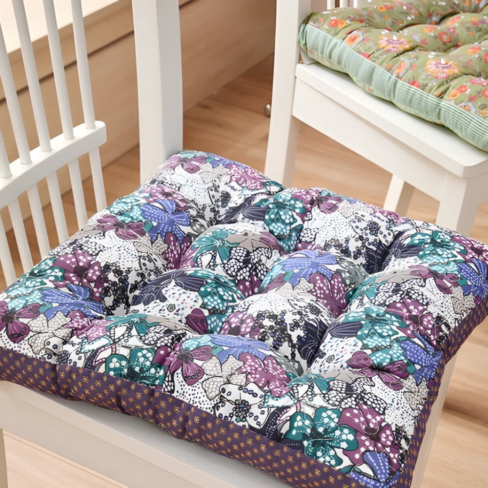 Boho Floral Thick Seat Cushions