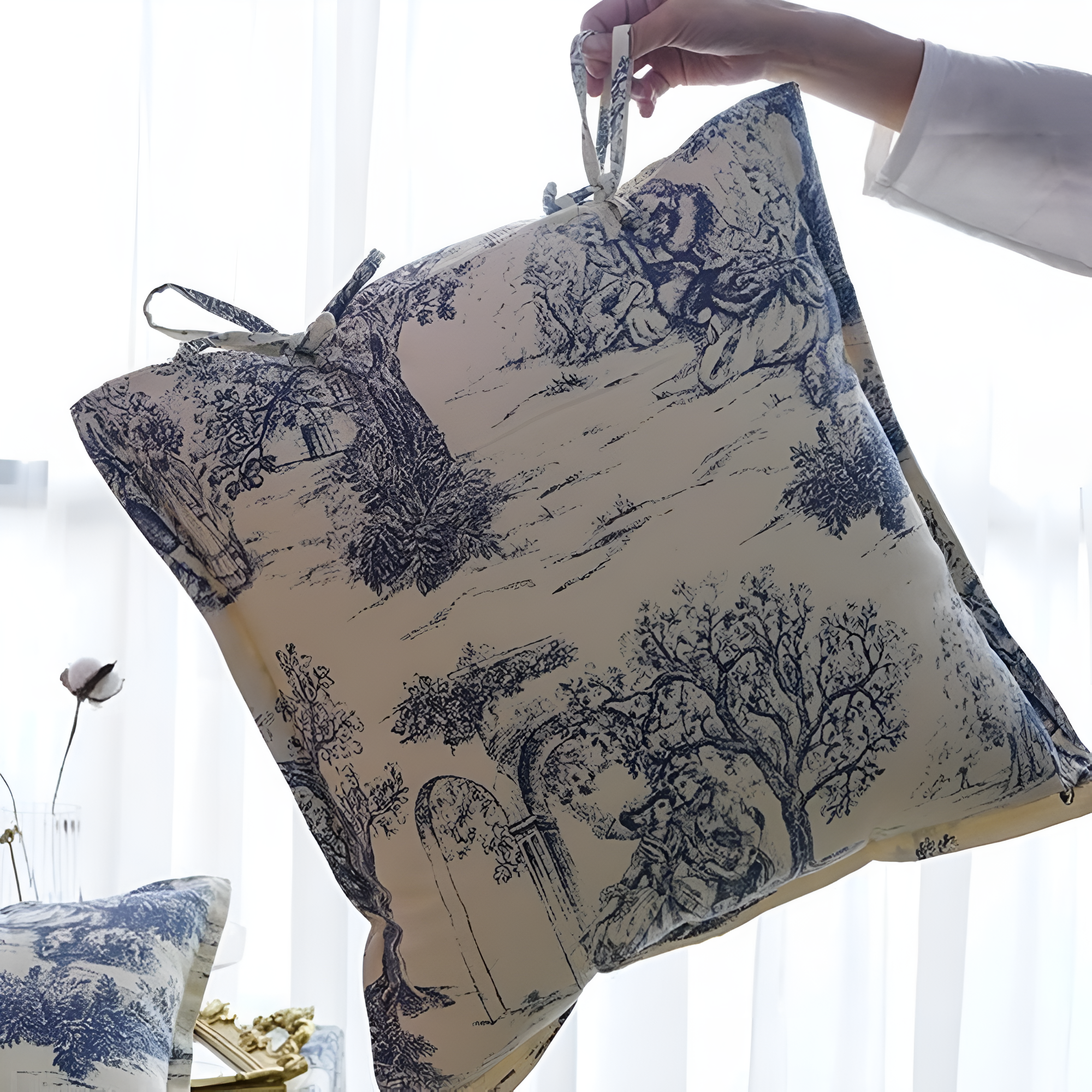 Chateau Vintage Print Cushion Cover