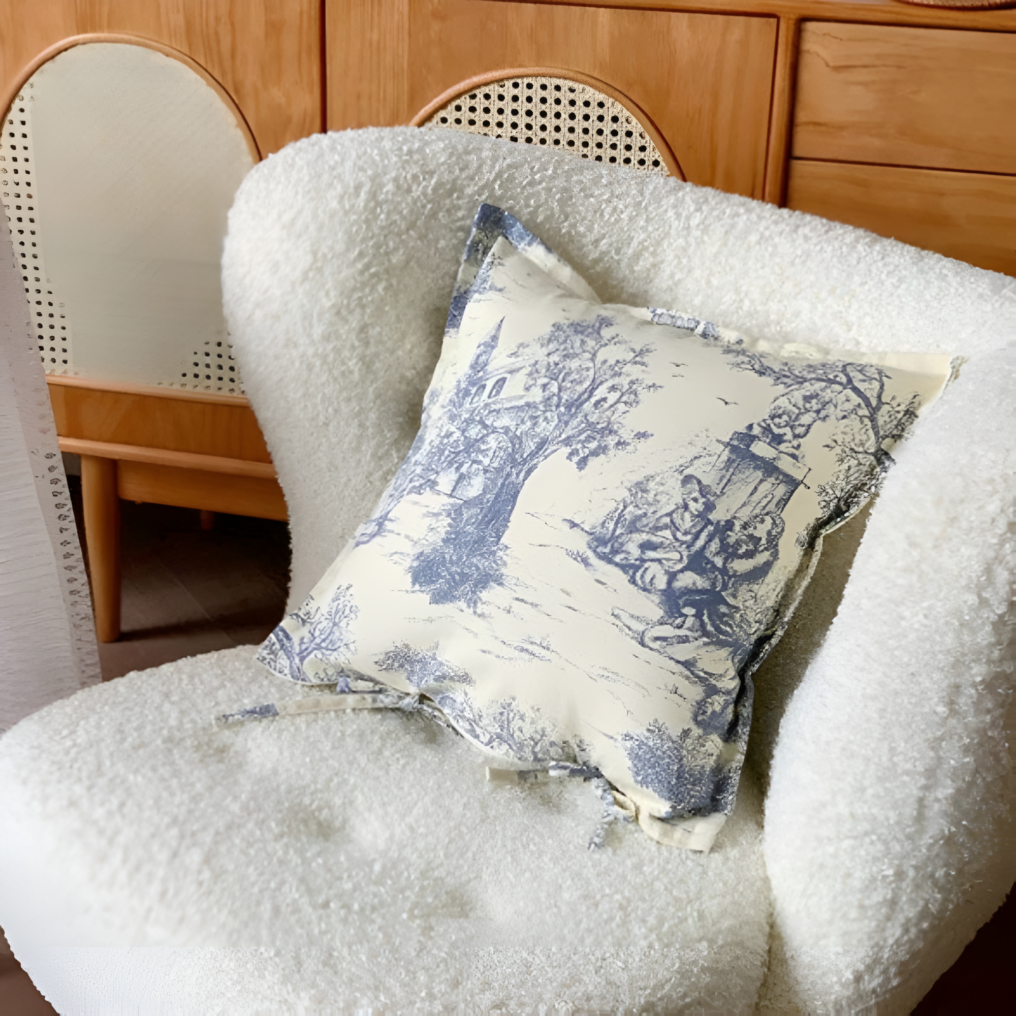 Chateau Vintage Print Cushion Cover