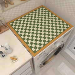 Checkerboard Washing Machine Cover Mat