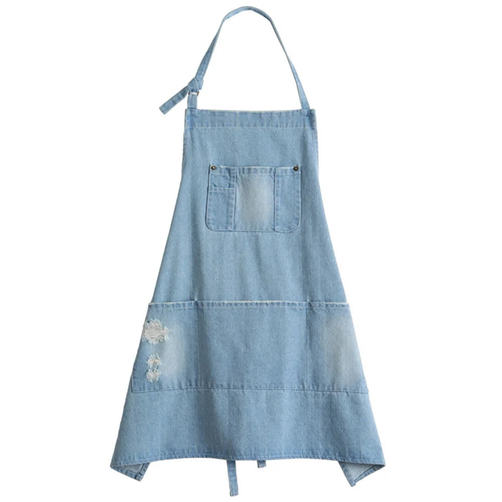 Classic Blue Denim Pocket Apron