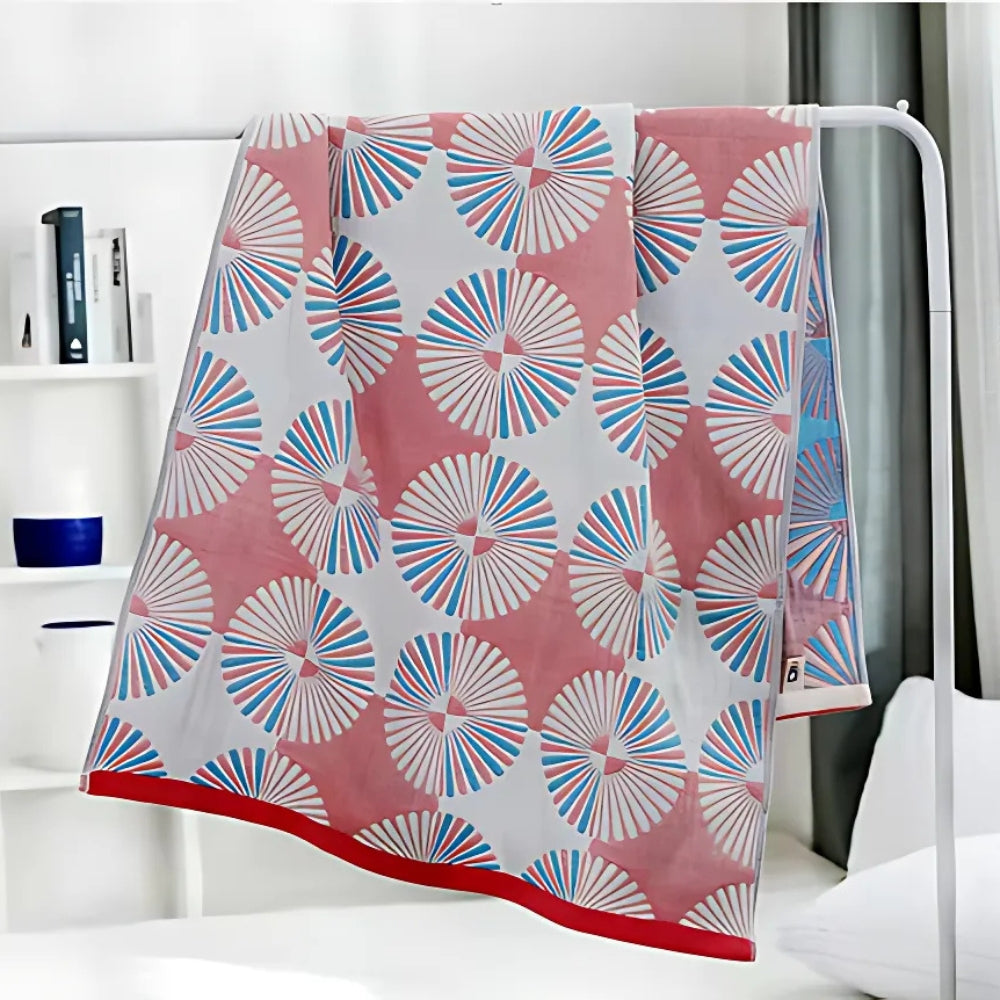 Dahlia Blossom Cotton Bath Towel