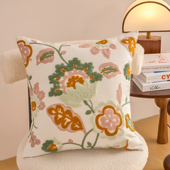 Denza Farmhouse Floral Tufted Cushion Cover