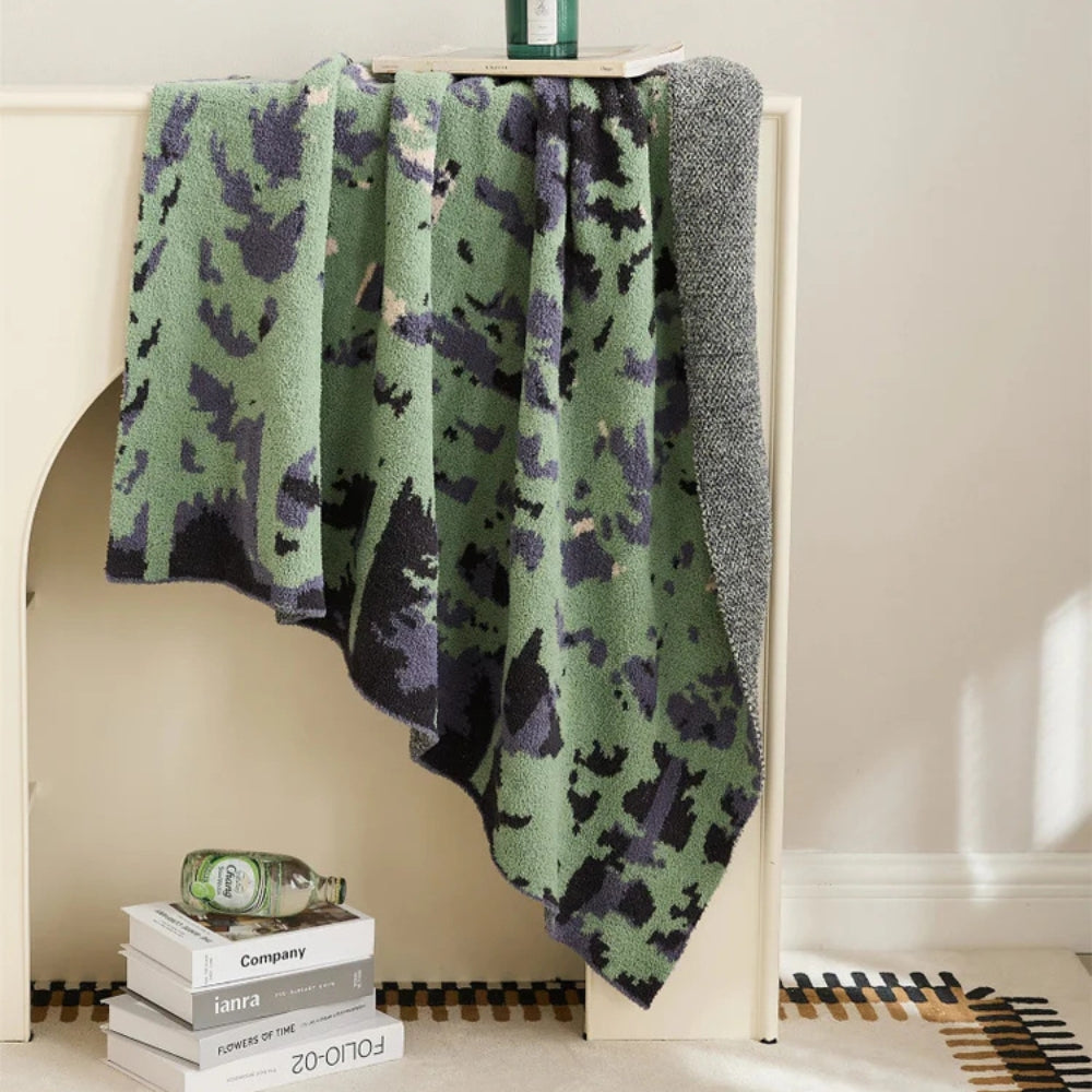 Emeraude Forest Soft Knitted Throw Blanket