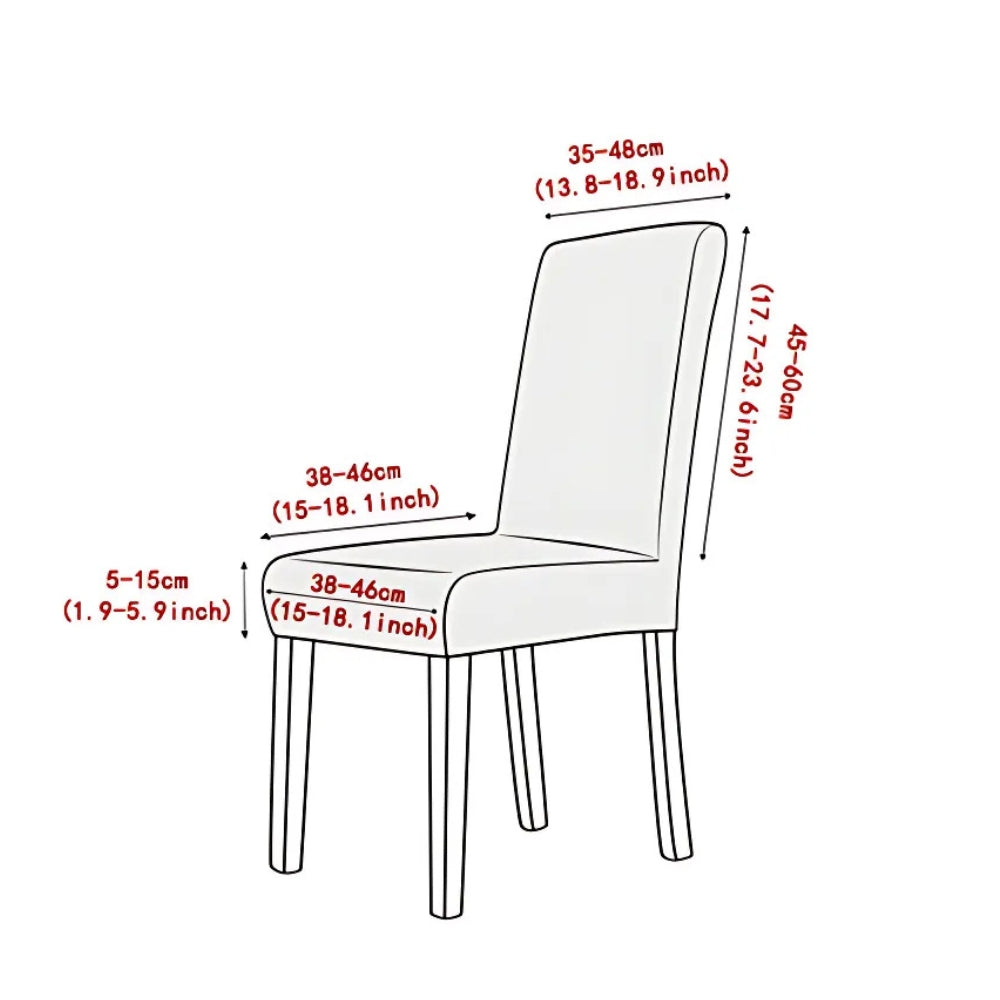 Evona Elegant Jacquard Chair Seat Slipcover