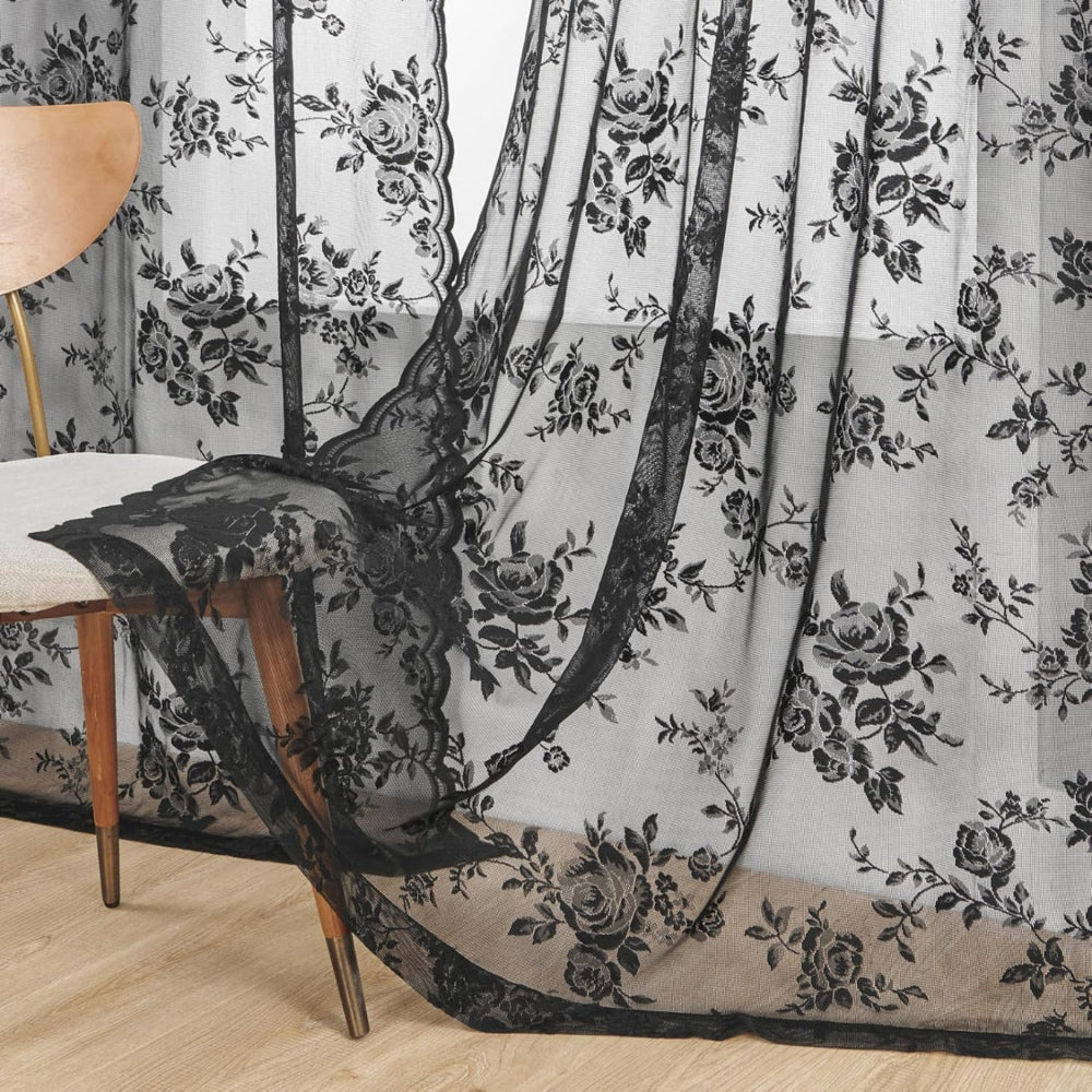 Floral Grace Sheer Curtains