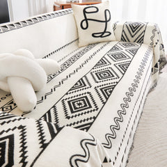 Geometric Boho Sofa Cover Throw