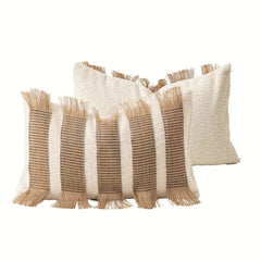 Handwoven Bohemian Stripe Cushion Cover