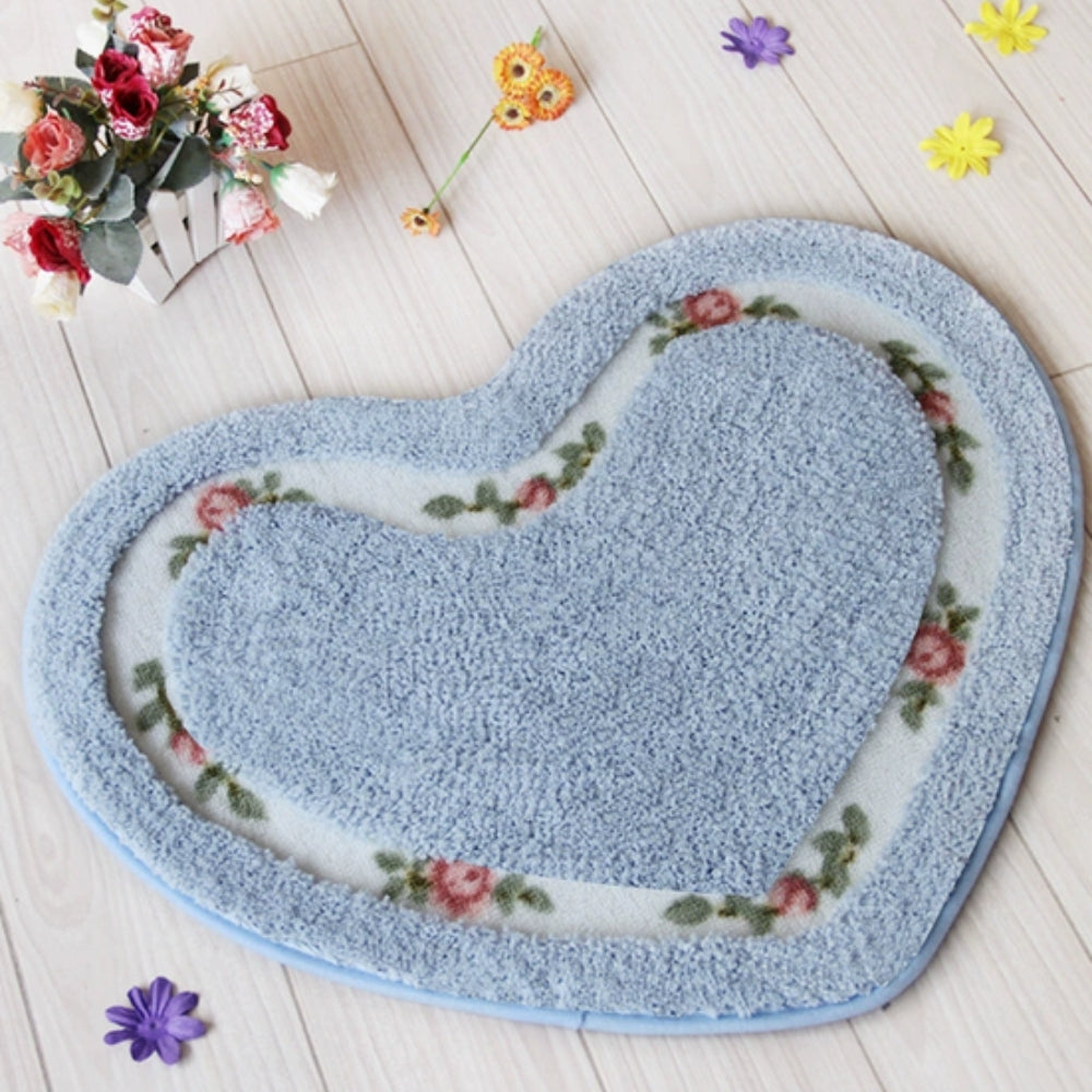 Heart Floral Tufted Bath Mat