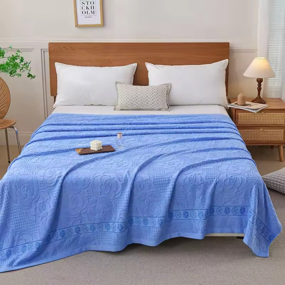 Flora Terry Cotton Weave Blanket