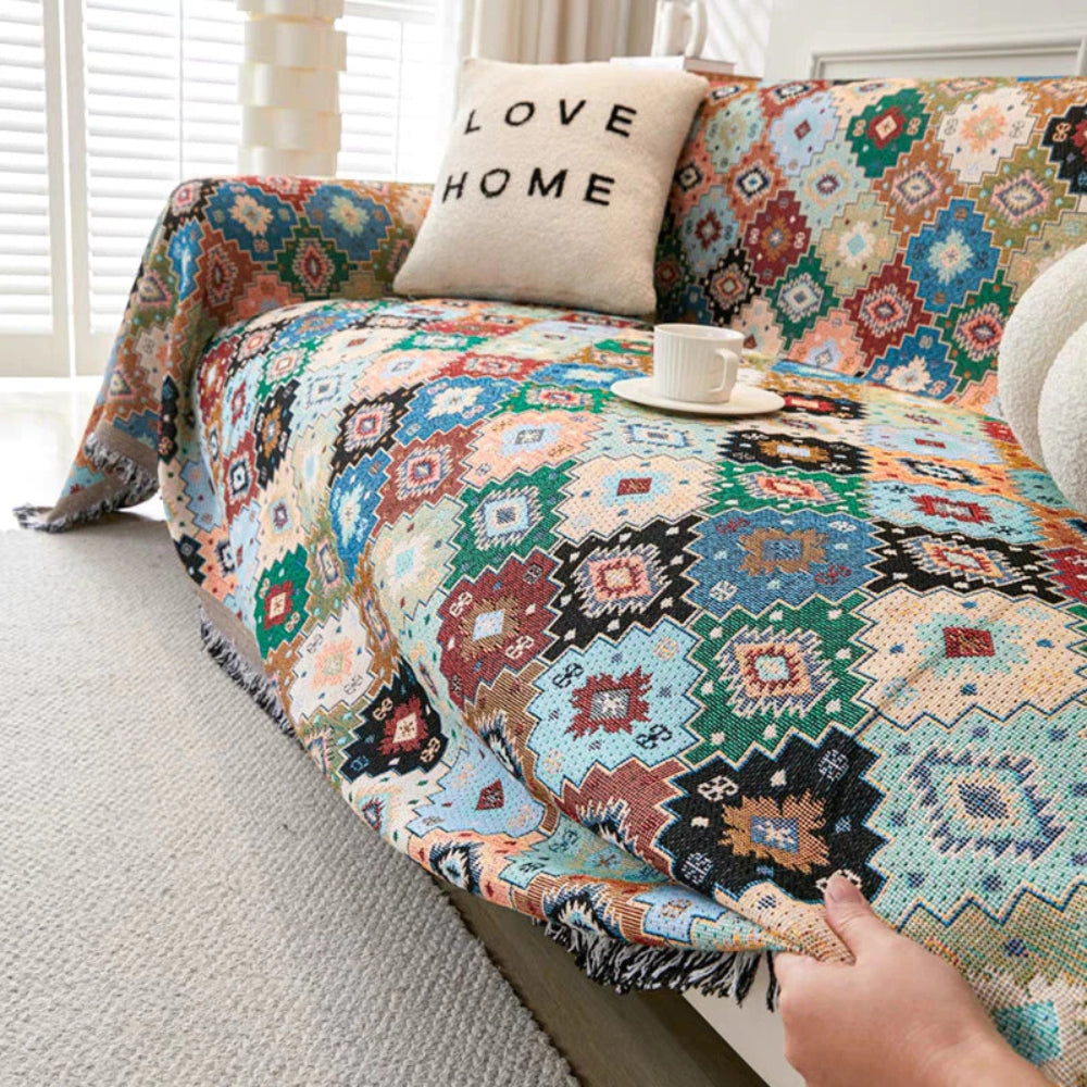 Jewel Vintage Mosaic Sofa Cover