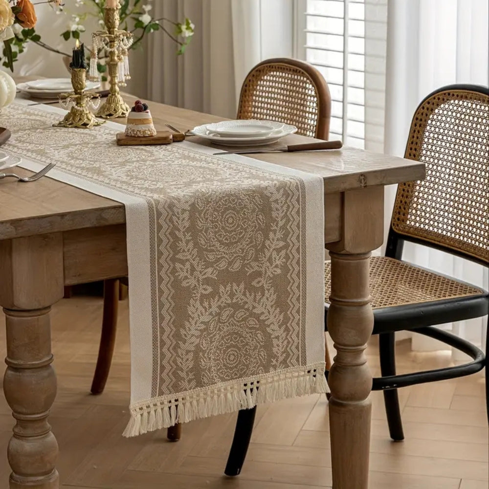 Leona Luxury Linen Table Runner